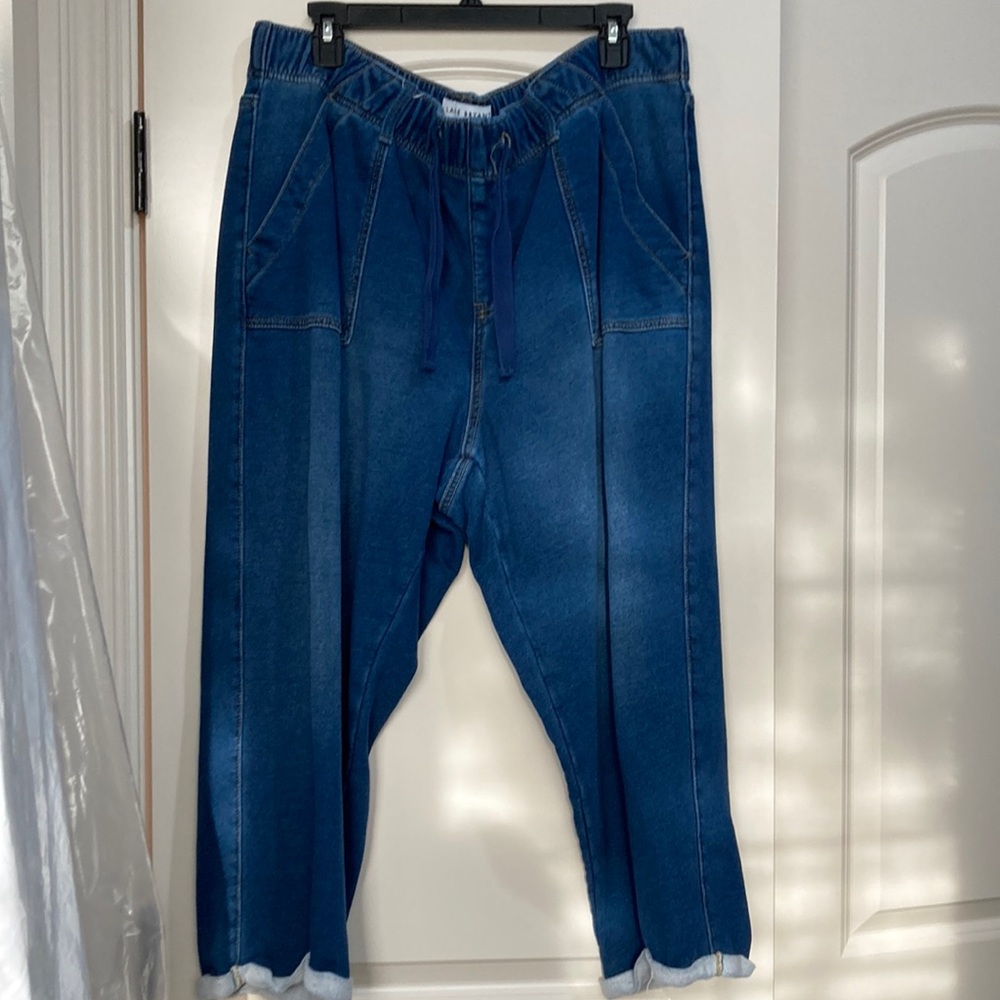 Lane Bryant Blue Cropped Ankle Jeans Relaxed Fit  very soft. Wore 2 times.